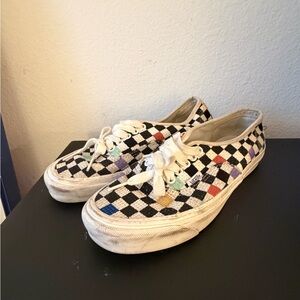 Vans Checkerboard Multicolor Canvas Sneakers – Women’s 9 / Men’s 7.5